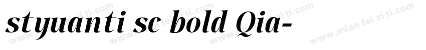 styuanti sc bold Qia字体转换